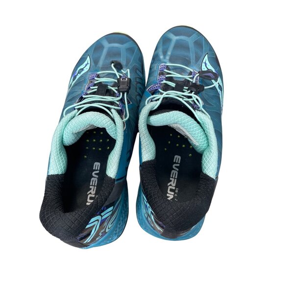 Saucony Everun Mud womans teal blue hiking trail sneakers Sz 11 SKU 9606 - Picture 12 of 13